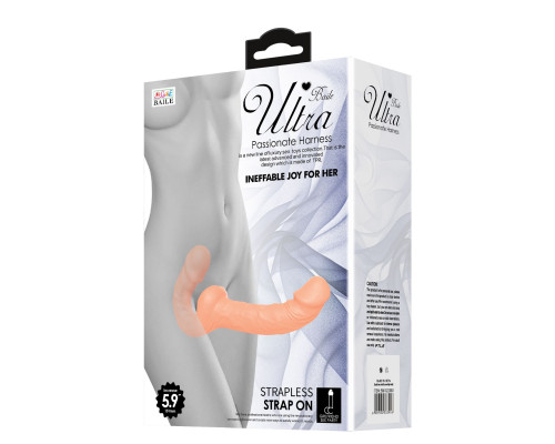 Телесный безремневой страпон Ultra Passionate Harness