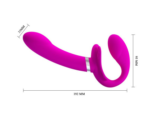 Лиловый безремневой вибрострапон Valerie - 19,2 см.