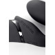 Черный безремневой вибрострапон Vibrating Bendable Strap-On - size L