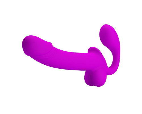 Лиловый безремневой страпон Kelpie с эффектом эякуляции