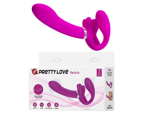 Лиловый безремневой вибрострапон Valerie - 19,2 см.