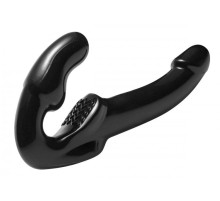 Чёрный безремневой страпон Revolver