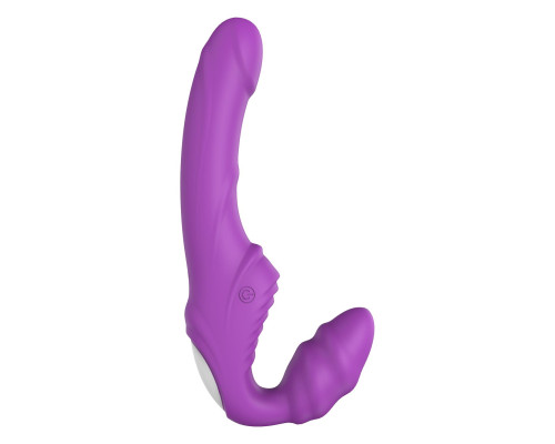 Фиолетовый безремневой вибрострапон DOUBLE DIPPER