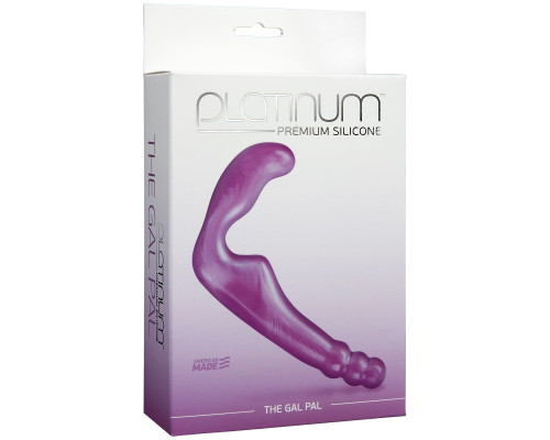 Безремневой фиолетовый страпон из силикона The Gal Pal - 17 см.