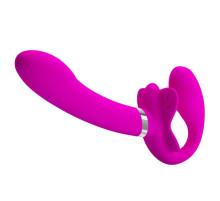 Лиловый безремневой вибрострапон Valerie - 19,2 см.