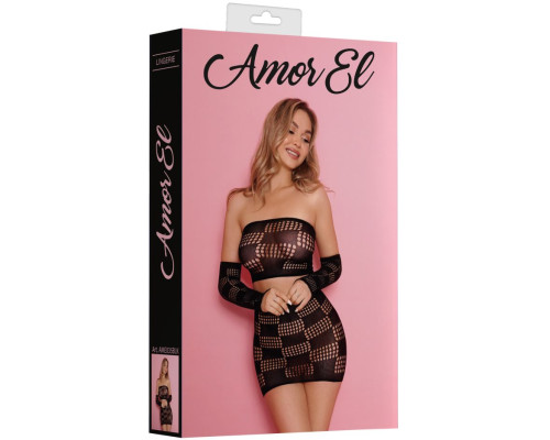 Комплект соблазнительного сетчатого белья