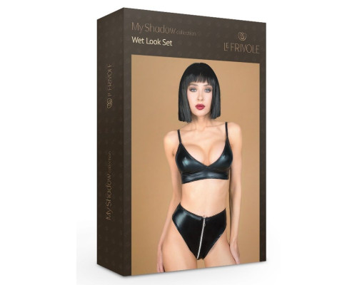 Стильный комплект белья: лиф и трусики с функциональной молнией