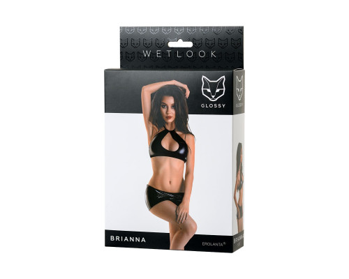 Сексуальный комплект Brianna из материала с мокрым блеском