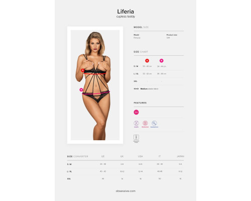 Соблазнительное боди Liferia с цветочным орнаментом