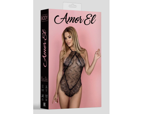 Чарующее боди из кружева с  ресничками  по краю