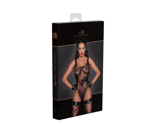 Боди с узорчатой вышивкой из флока