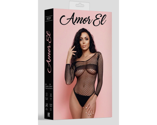 Сексуальное боди-сетка с рукавами