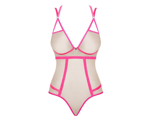 Эффектное боди Nudelia с двойными бретелями