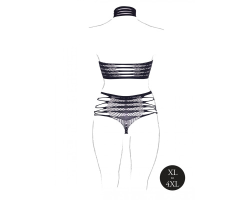 Пикантный комплект Carpo из трусиков и топа с высоким воротом