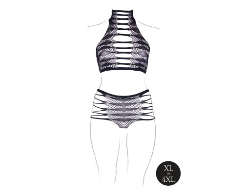 Пикантный комплект Carpo из трусиков и топа с высоким воротом