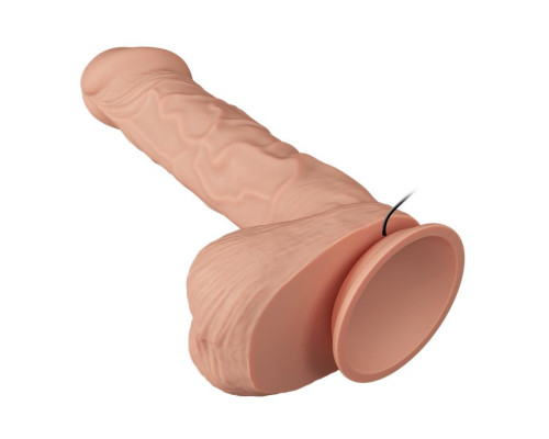 Телесный вибратор-реалистик Berqrisi на присоске - 26 см.