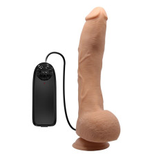 Телесный вибратор-гигант с выносным пультом Jack - 27 см.