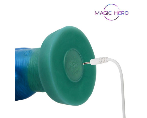 Цветной фантазийный вибратор с возвратно-поступательными движениями и ротацией - 26 см.