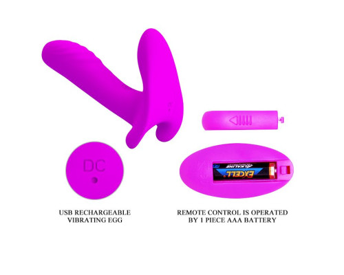 Лиловый мультифункциональный вибратор Remote Control Massager