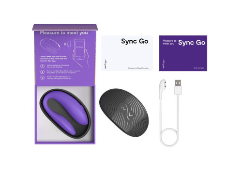 Фиолетовый вибромассажер для пар We-Vibe Sync Go