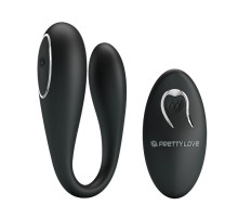 Черный вибратор для пар Algernon с пультом ДУ