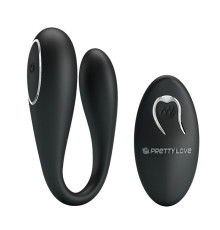 Черный вибратор для пар Algernon с пультом ДУ