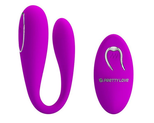 Лиловый вибратор для пар Algernon с пультом ДУ