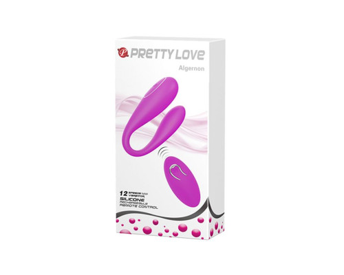 Лиловый вибратор для пар Algernon с пультом ДУ
