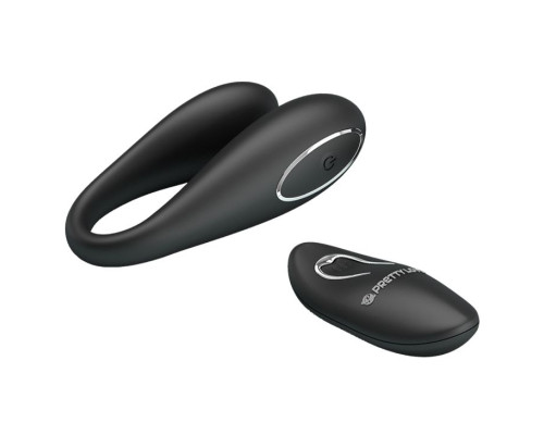 Черный вибратор для пар Algernon с пультом ДУ