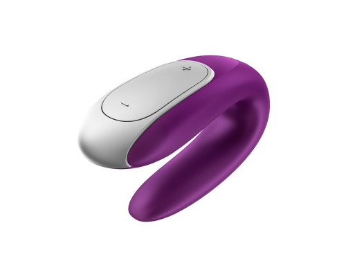 Фиолетовый вибромассажёр для пар Satisfyer Double Fun