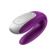 Фиолетовый вибромассажёр для пар Satisfyer Double Fun
