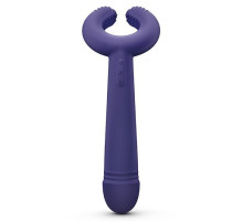 Темно-синий вибратор для пар Please Me Multi Vibrator