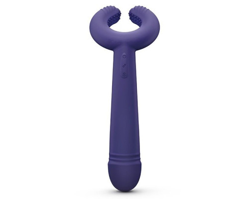 Темно-синий вибратор для пар Please Me Multi Vibrator