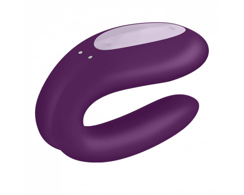 Фиолетовый вибратор для пар Double Joy с управлением через приложение