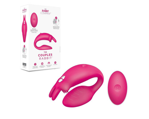 Розовый вибратор для пар The Couples Rabbit