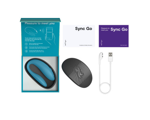 Бирюзовый вибромассажер для пар We-Vibe Sync Go