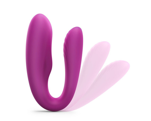 Лиловый вибратор для пар Match Up Couple Vibrator with Remote Control