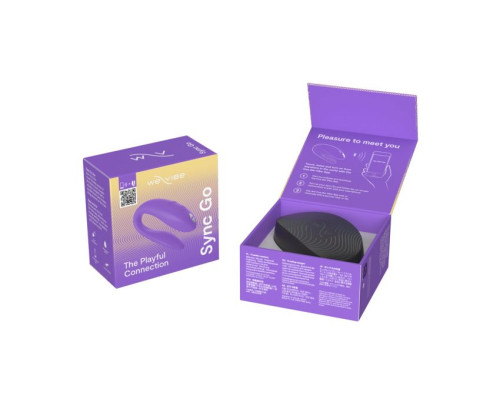 Фиолетовый вибромассажер для пар We-Vibe Sync Go