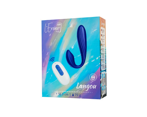 Синий вибратор для пар Langou с управлением через приложение