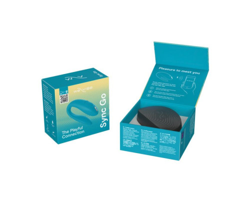 Бирюзовый вибромассажер для пар We-Vibe Sync Go