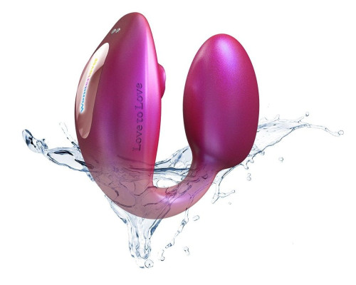 Малиновый вибратор для пар Wonderlover