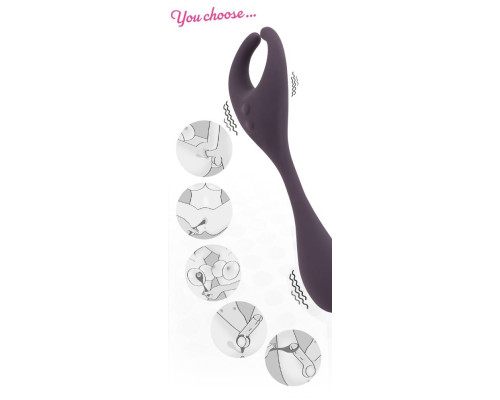 Фиолетовый универсальный вибратор Remote Controlled Couples Vibrator