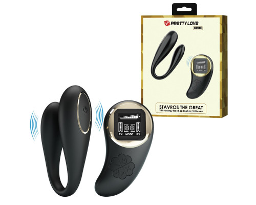 Черный вибромассажер для пар Nathan