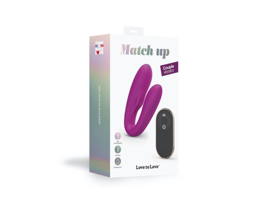 Лиловый вибратор для пар Match Up Couple Vibrator with Remote Control