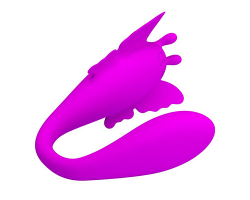 Лиловый вибромассажер для пар Chimera с пультом ДУ