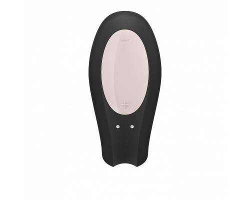 Черный вибратор для пар Double Joy с управлением через приложение