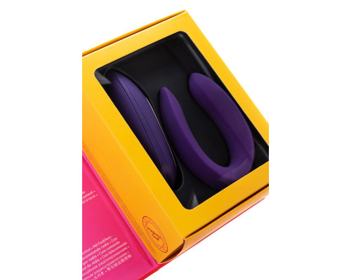 Фиолетовый вибратор для пар Satisfyer Double Plus Remote с пультом ДУ