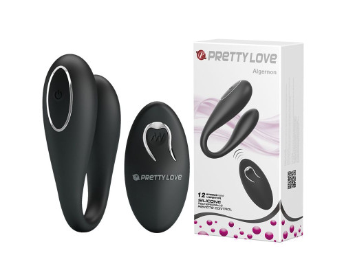 Черный вибратор для пар Algernon с пультом ДУ