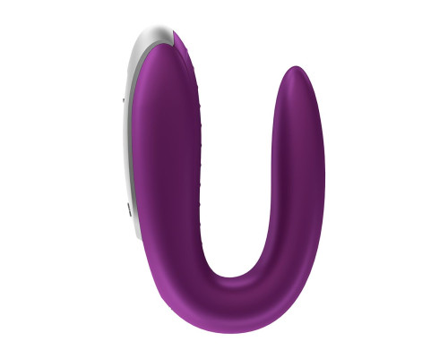 Фиолетовый вибромассажёр для пар Satisfyer Double Fun