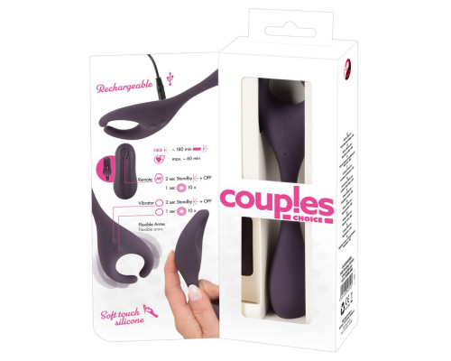 Фиолетовый универсальный вибратор Remote Controlled Couples Vibrator